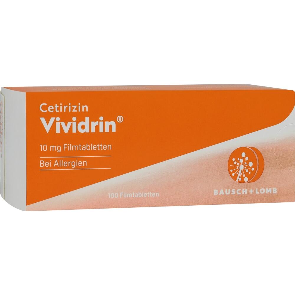 Cetirzin Vividrin - Schnell wirksame Allergietabletten 100 St Filmtabletten