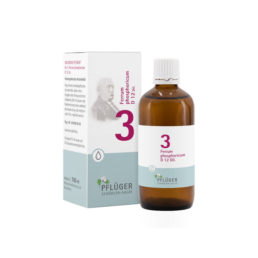 Schüßler-Salz Nr. 3 Ferrum phosphoricum D12 100 ml Tropfen
