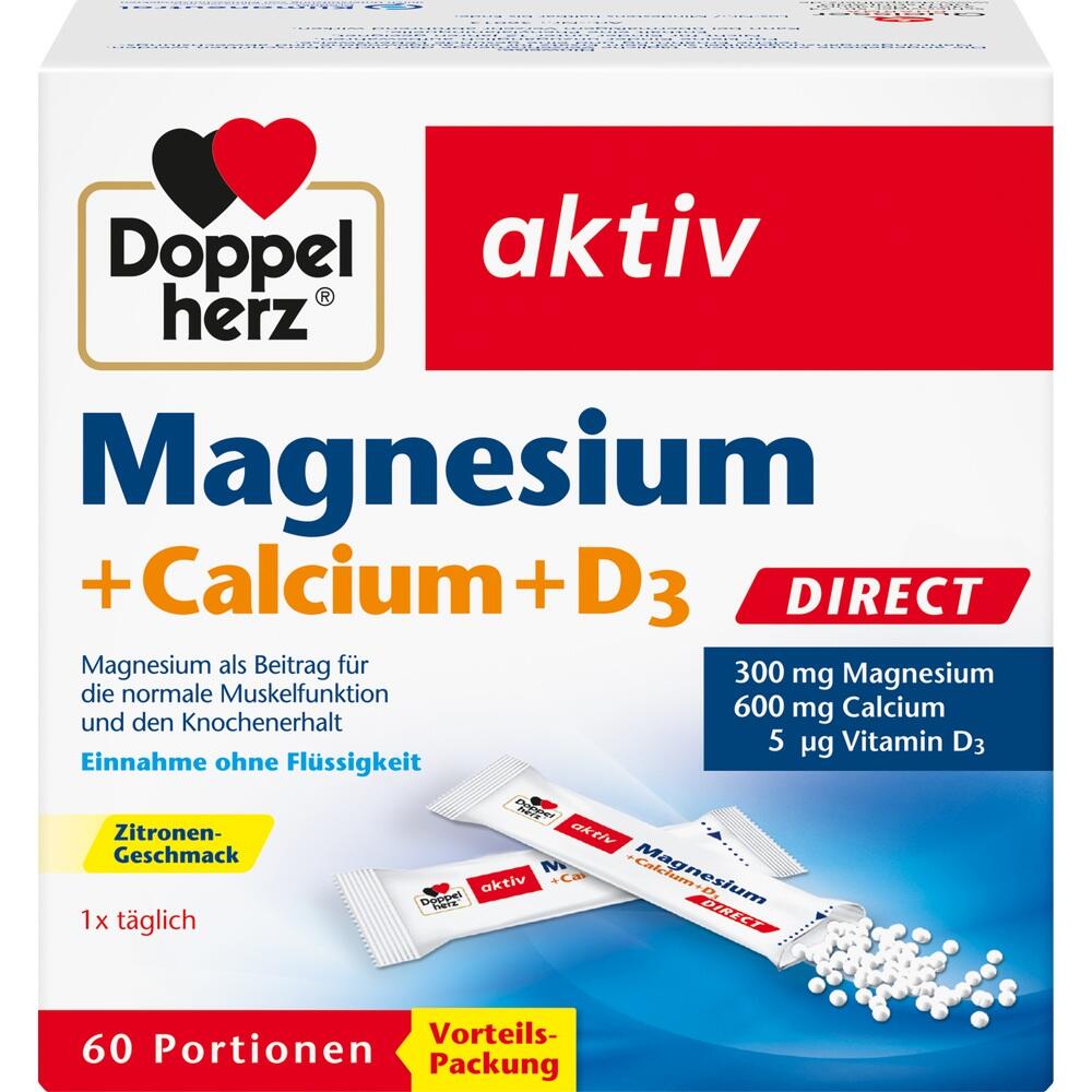 Doppelherz aktiv Magnesium + Calcium + D3 60 St Pellets