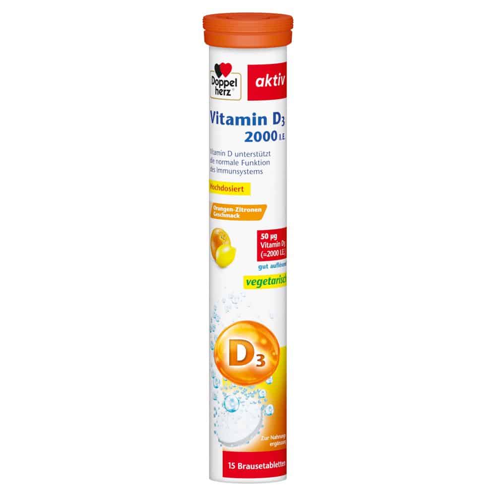 Doppelherz aktiv Vitamin D3 2000 I.E.  15 St Brausetabletten