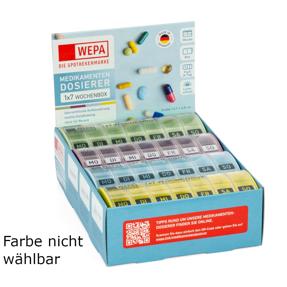WEPA 1x7 Wochenbox farbig sortiert pastell 1 St
