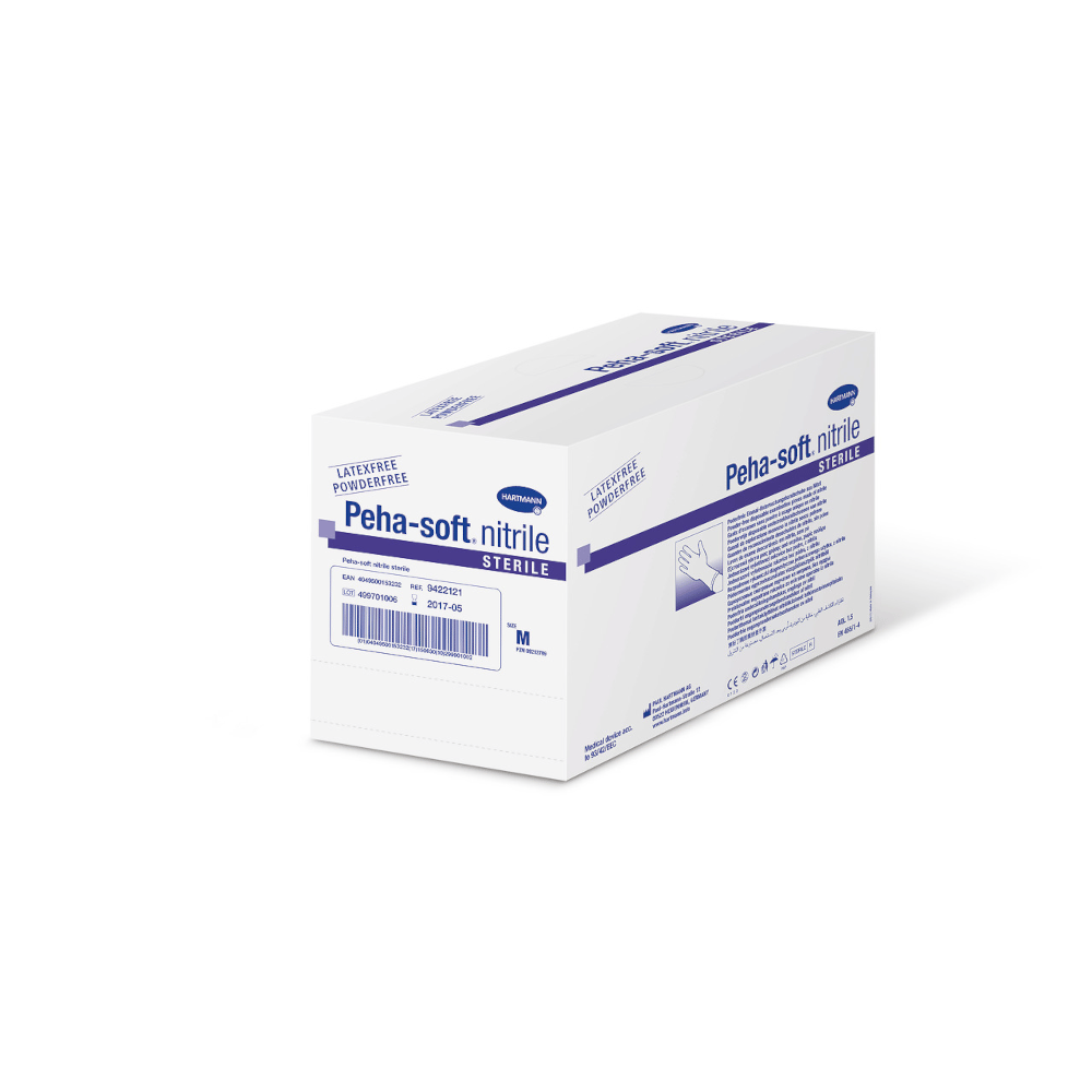 PEHA-SOFT nitrile Untersuchungshandschuhe steril puderfrei M 50X2 St Handschuhe