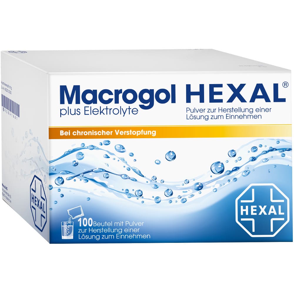 Macrogol HEXAL plus Elektrolyte 100 St Pulver zur Herstellung einer Lösung zum Einnehmen