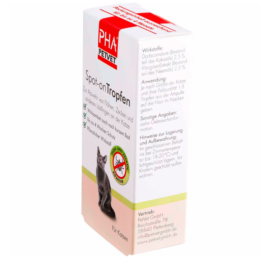 PHA Spot-on Tropfen für Katzen 2X1.5 ml Tropfen