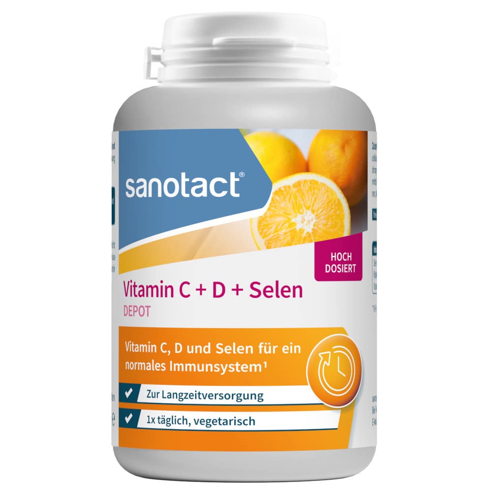 sanotact Vitamin C + D + Selen DEPOT 180 St Tabletten
