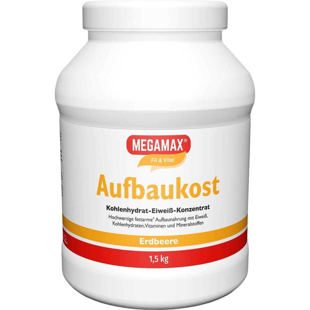 MEGAMAX Aufbaukost Erdbeere Pulver 1.5 kg Pulver