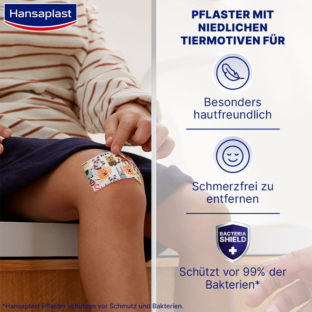 Hansaplast Sensitive Kids Wundverband XL, 6cm x 7cm 10 St Pflaster