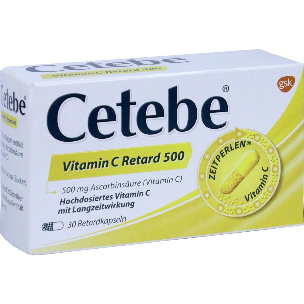 CETEBE Vitamin C 500 mg 30 St Hartkapseln