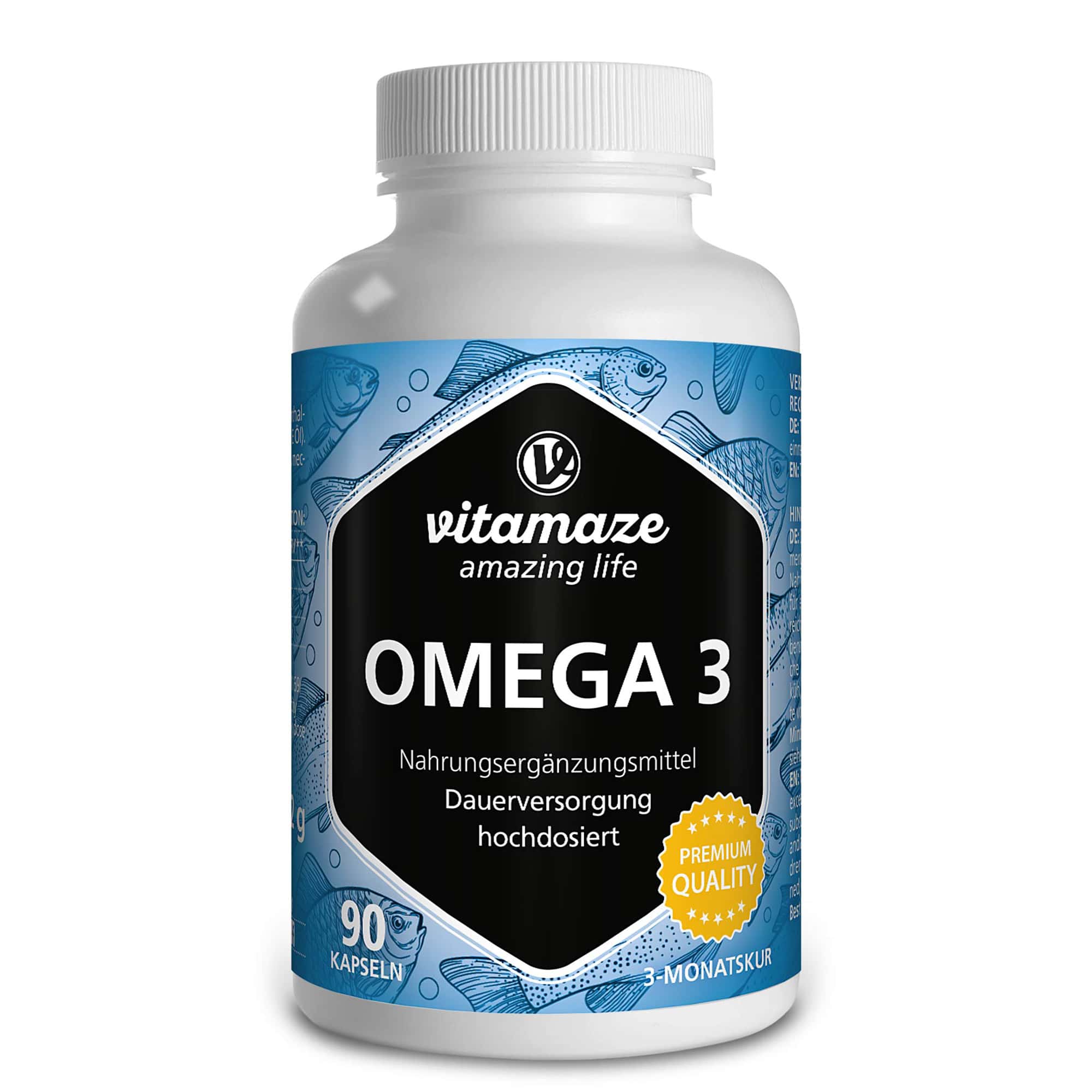 vitamaze OMEGA-3 1000 mg EPA 400/DHA 300 hochdosiert  90 St Kapseln