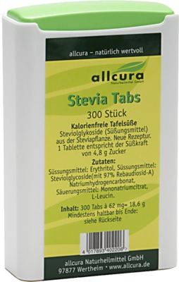 allcura Stevia Tabs 300 St Tabletten