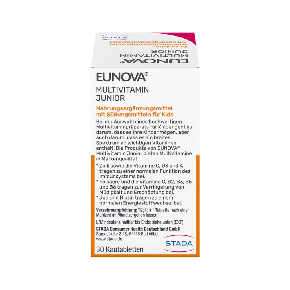 EUNOVA Junior MULTIVITAMINE FÜR KIDS 30 St Kautabletten