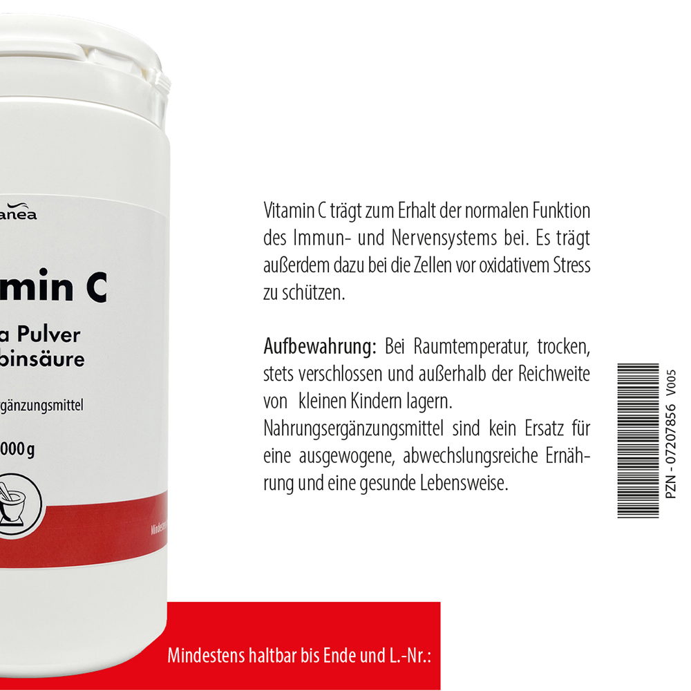 Vitamin C Pulver Ascorbinsäure 1000 g Pulver