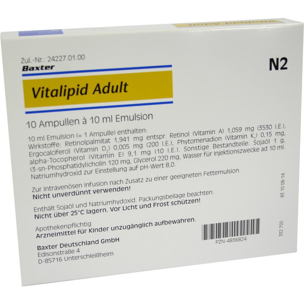VITALIPID Adult Emulsion Ampullen 10X10 ml Ampullen