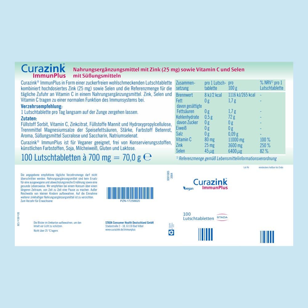 Curazink ImmunPlus 100 St Lutschtabletten