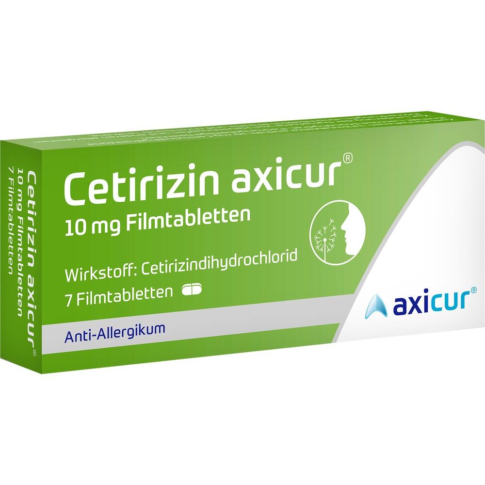 Cetirizin axicur 10 mg Filmtabletten 7 St Filmtabletten