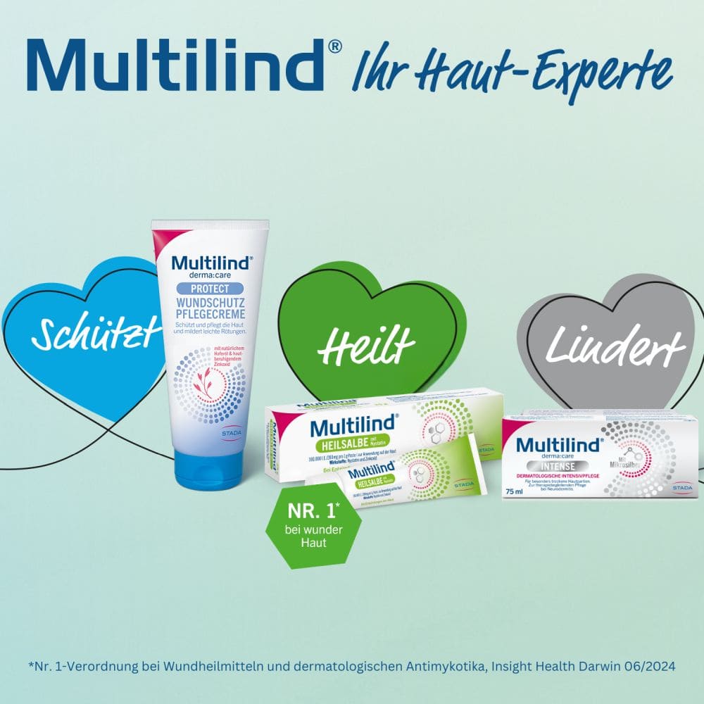 Multilind HEILSALBE mit Zinkoxid und Nystatin 2X50 g Salbe