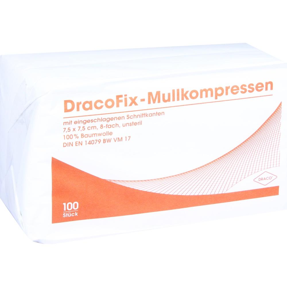 DRACOFIX OP-Kompressen 7,5x7,5 cm unsteril 8fach 100 St Kompressen