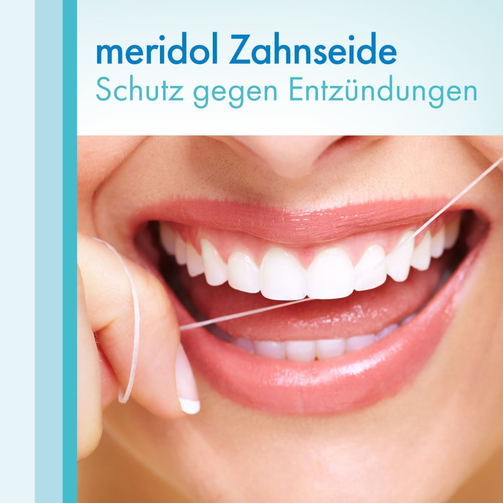 meridol FLAUSCH-ZAHNSEIDE gewachst mit frischem Mint-Aroma 40 m