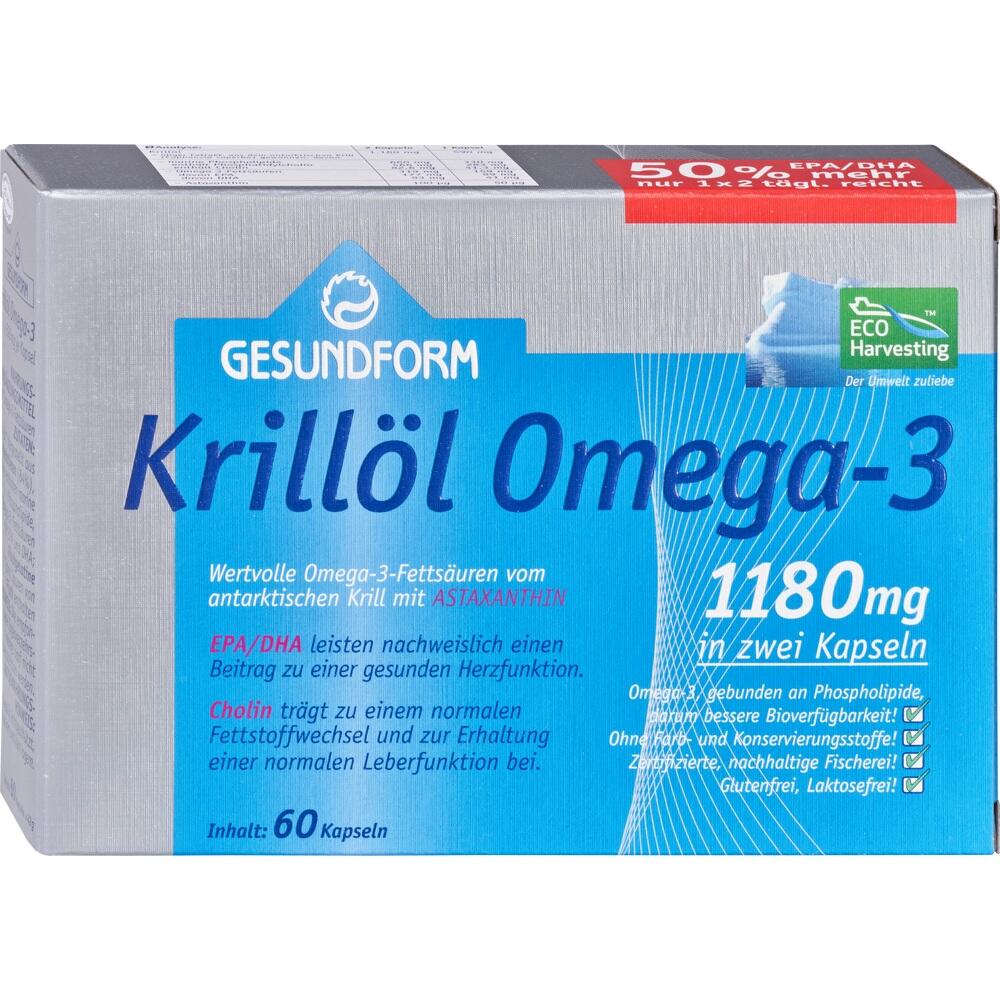 GESUNDFORM Krillöl 1180 mg Antarktis Kapseln 60 St Kapseln
