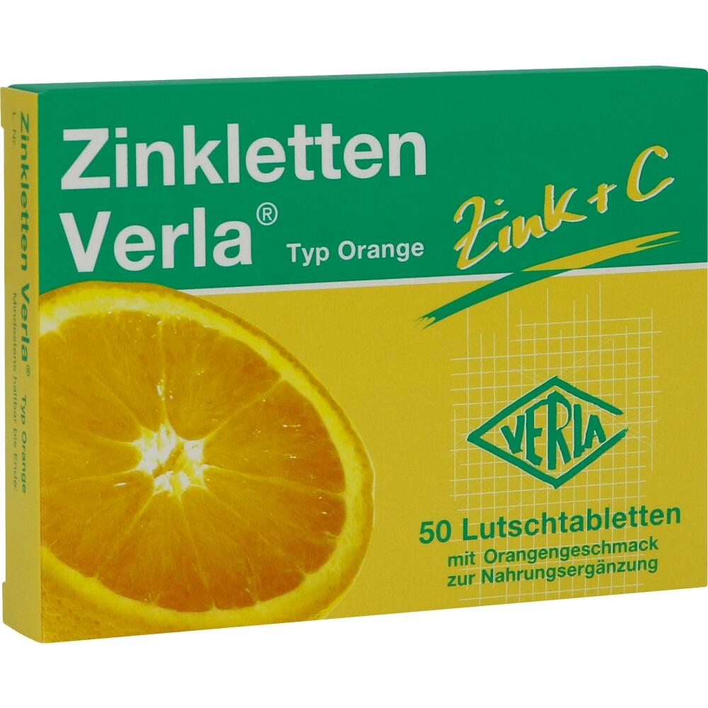 ZINKLETTEN Verla Orange  50 St Lutschtabletten