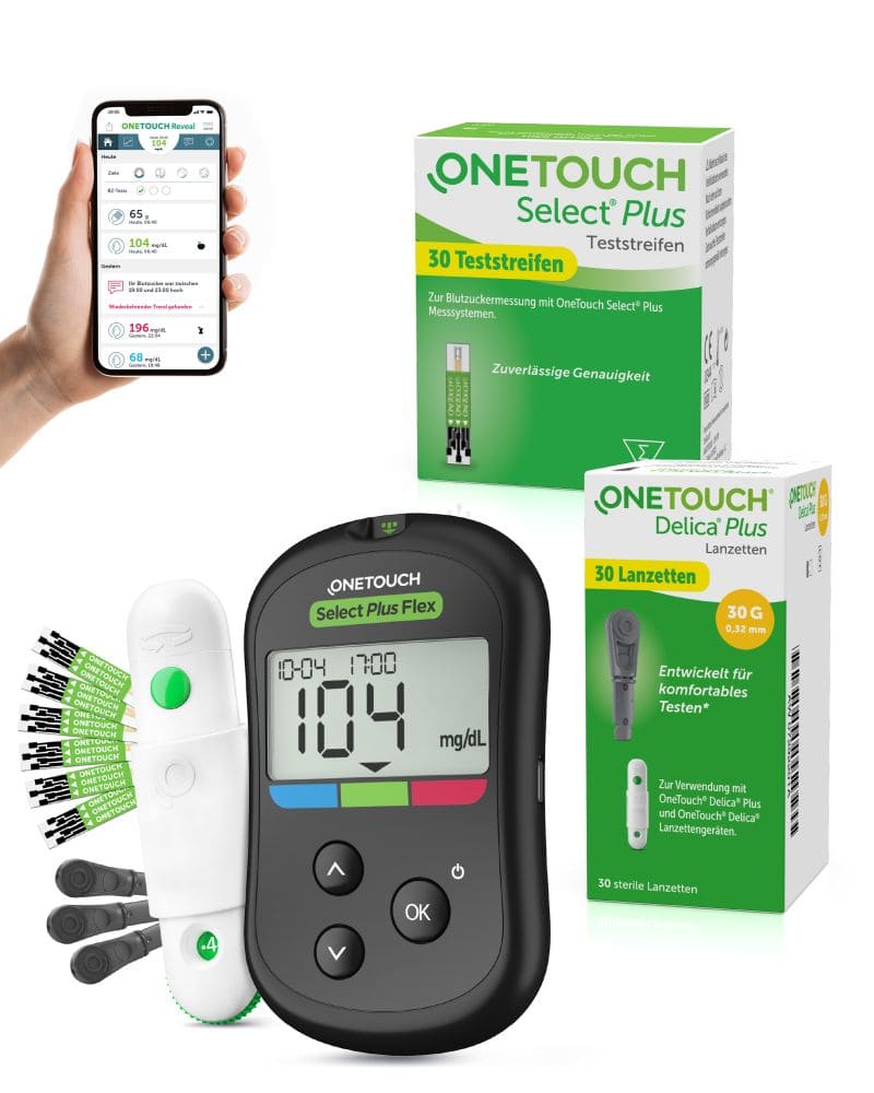 OneTouch Select Plus Flex mg/dL Starter Set 1 Sparset