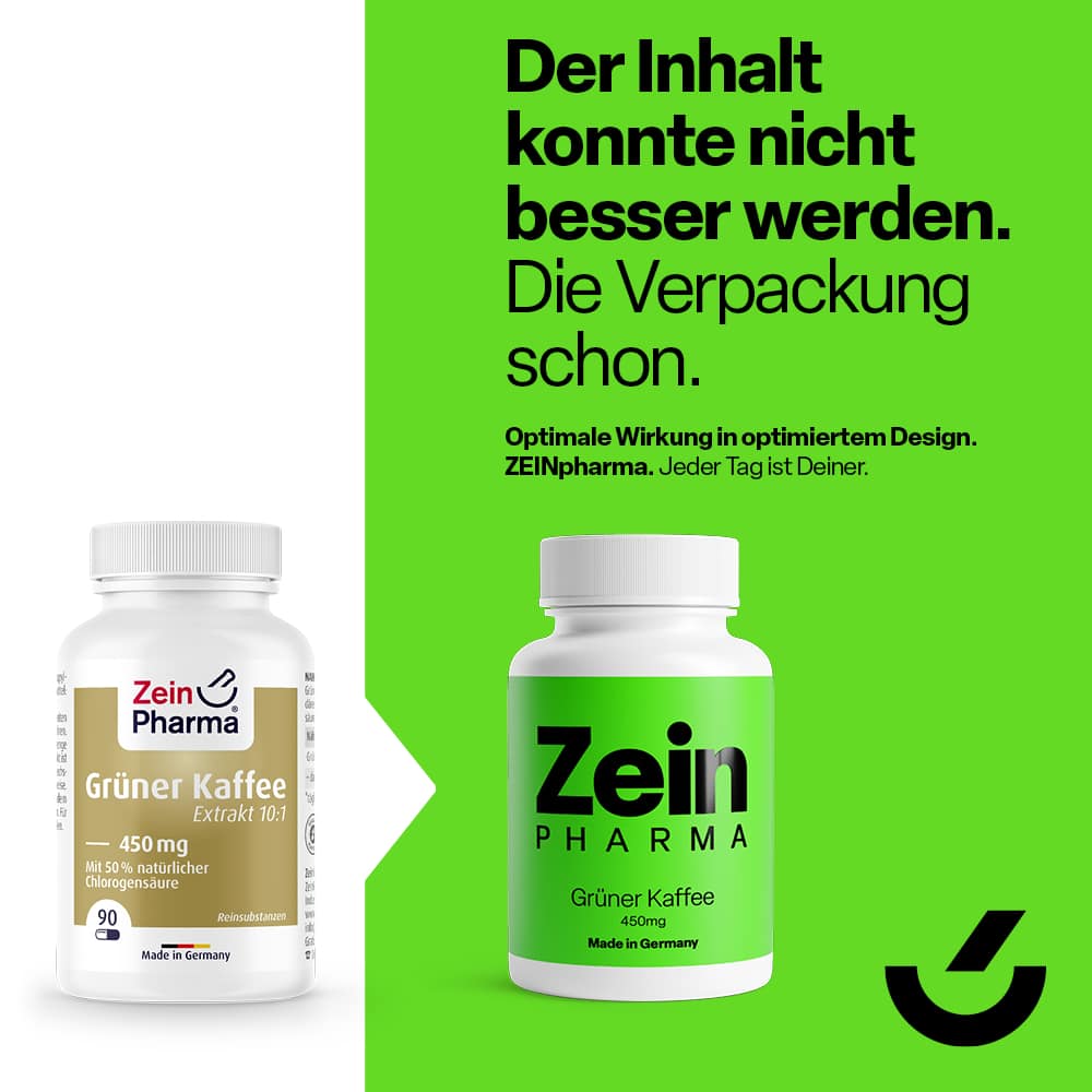 Zein Pharma Grüner Kaffee Extrakt 10:1 450 mg 90 St Kapseln