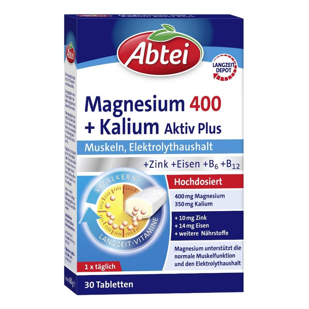 Abtei Magnesium 400 + Kalium  30 St Tabletten