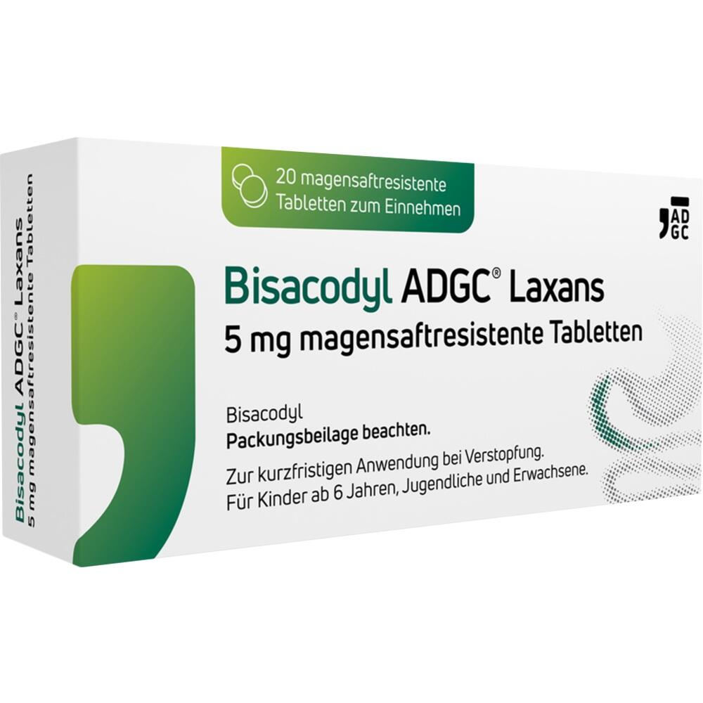 Bisacodyl ADGC Laxans 5 mg 20 St Tabletten magensaftresistent