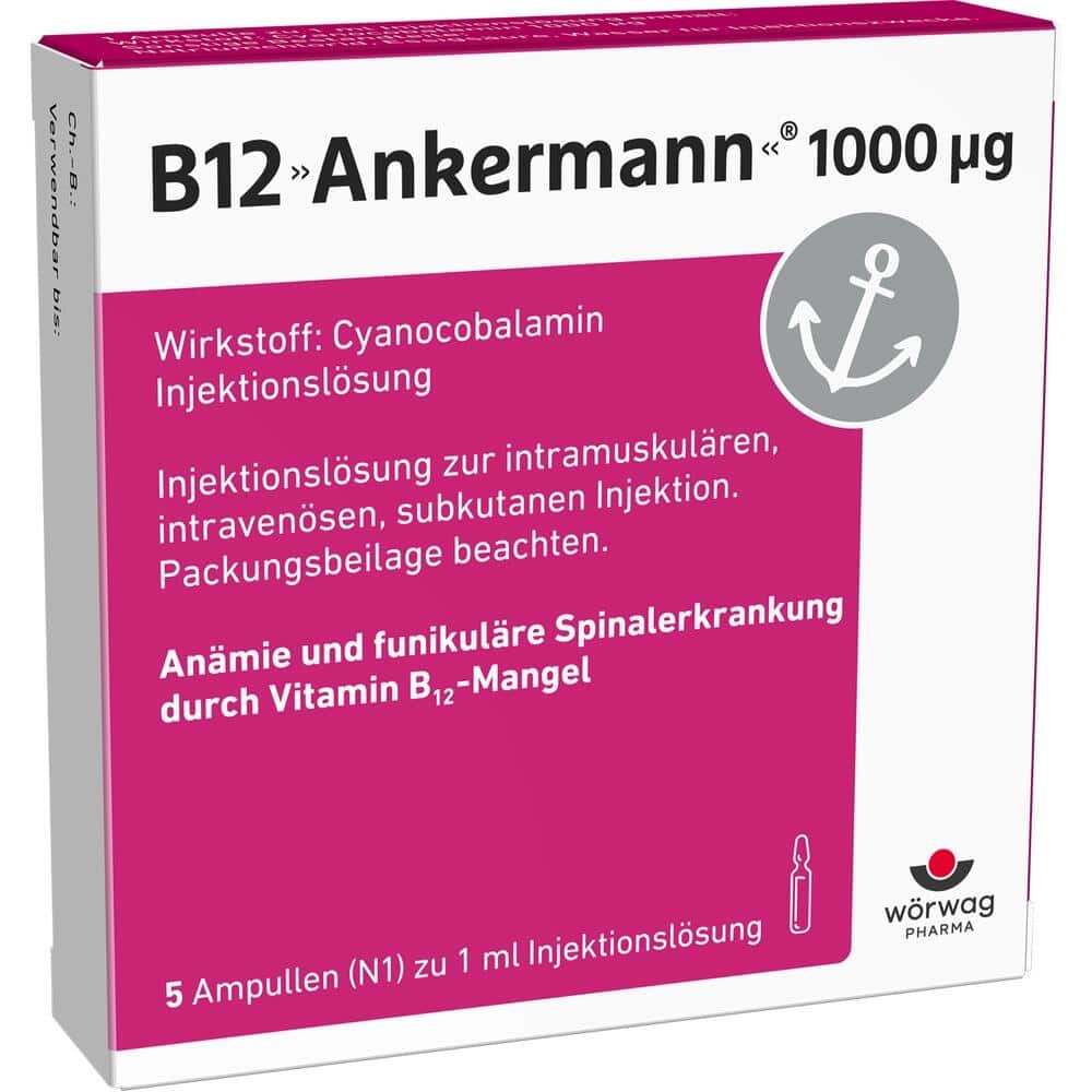 B12 Ankermann 1000 µg 5X1 ml Injektionslösung