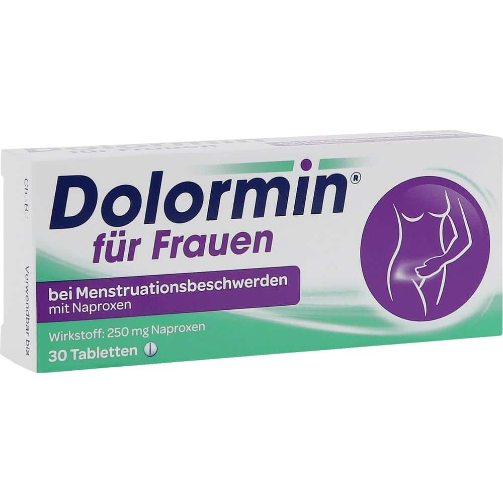 Dolormin für Frauen bei Regelschmerzen mit Naproxen