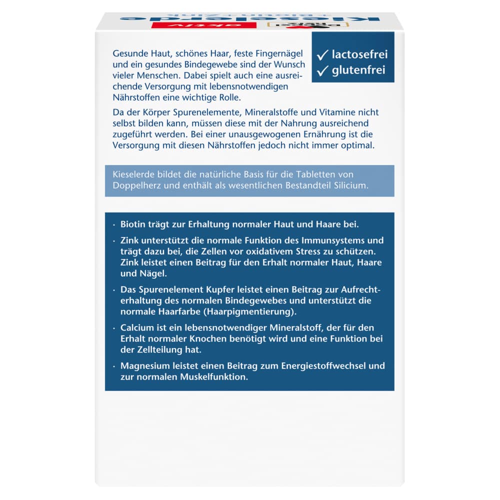 Doppelherz aktiv Kieselerde + Biotin + Zink 60 St Tabletten