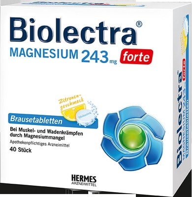 Biolectra MAGNESIUM 243mg FORTE Zitrone 40 St Brausetabletten