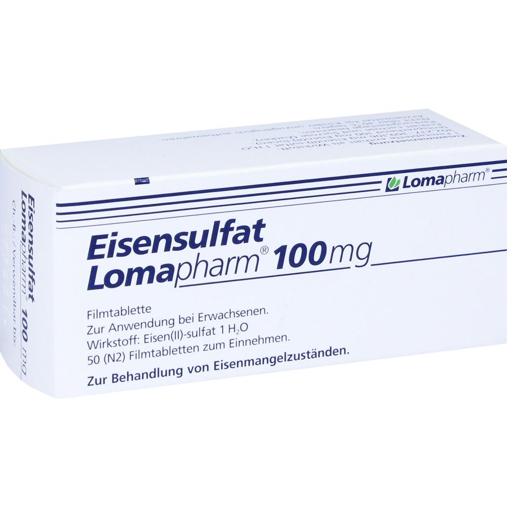 Eisensulfat Lomapharm 100mg 50 St Filmtabletten
