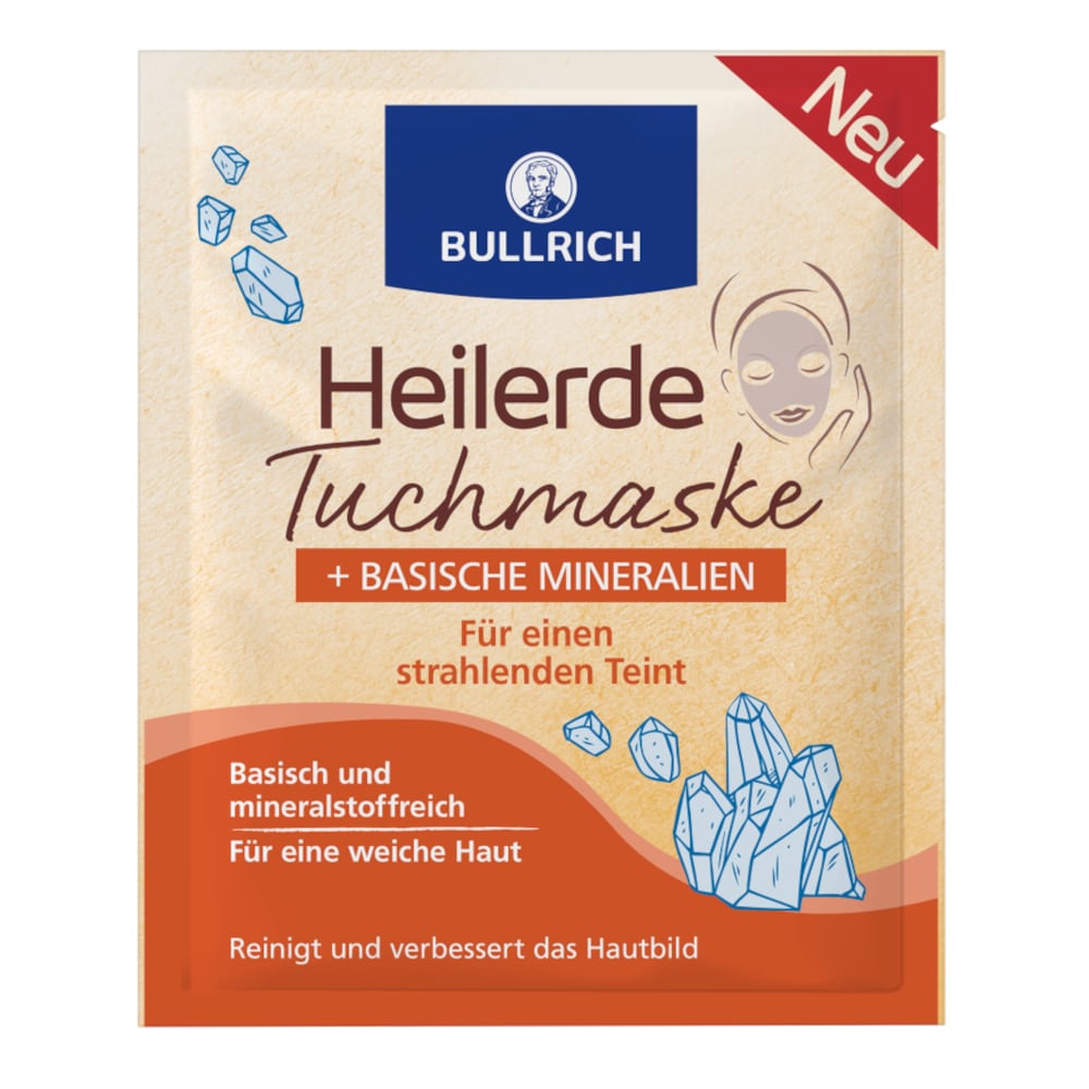 BULLRICH Tuchmaske Basische Mineralien  1 St Gesichtsmaske