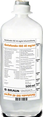 GELAFUNDIN ISO 40 mg/ml Ecoflac plus Infusionslsg. 10X500 ml Infusionslösung 10X500 ml