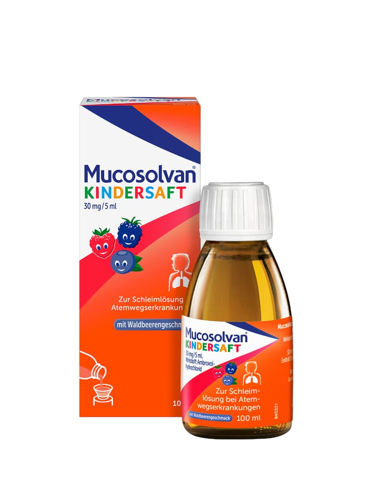 MUCOSOLVAN Kindersaft - Schleimlöser bei Husten 250 ml Lösung zum Einnehmen