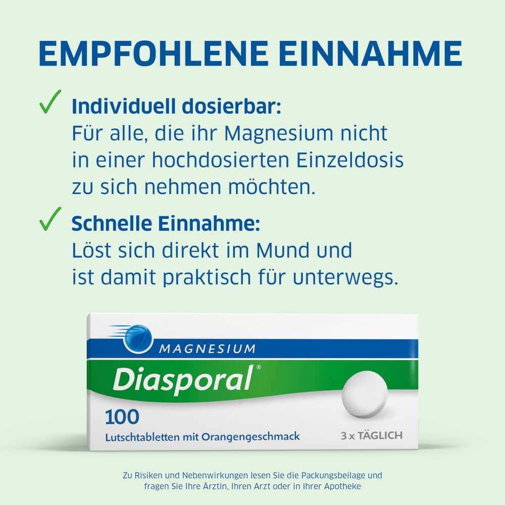 MAGNESIUM Diasporal 100  100 St Lutschtabletten