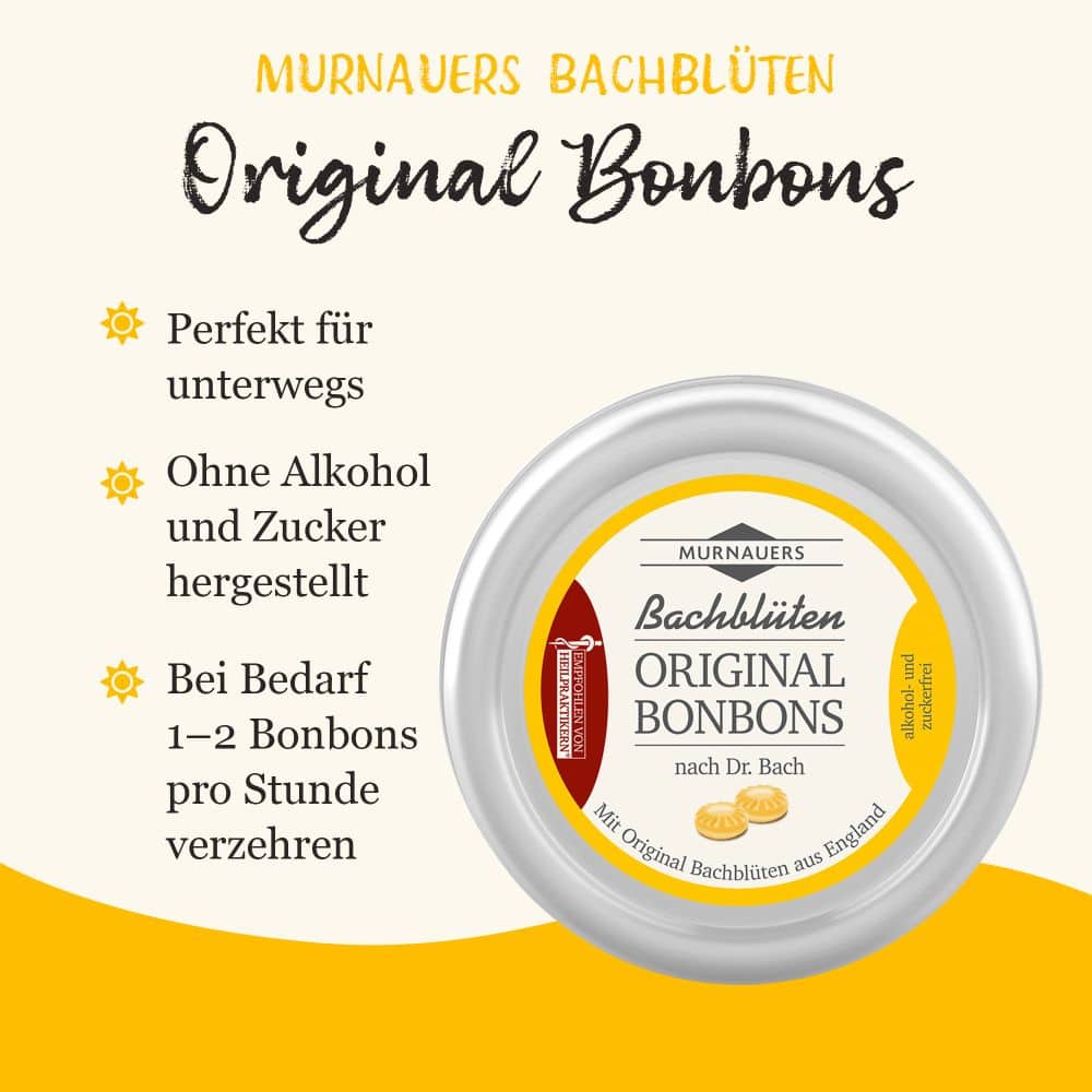MURNAUERS Bachblüten ORIGINAL BONBONS nach Dr. Bach 50 g Bonbons