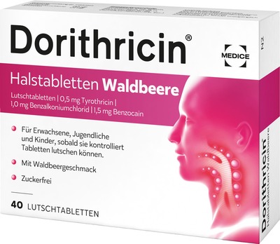 Dorithricin Waldbeere Lutschtabletten bei Halsschmerzen  40 St Lutschtabletten