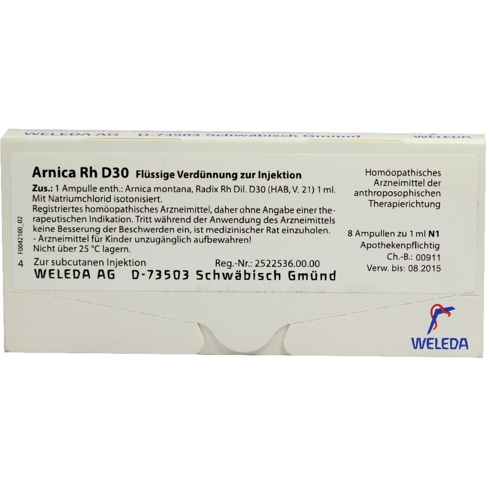 WELEDA ARNICA RH D 30 Ampullen 8X1 ml Ampullen