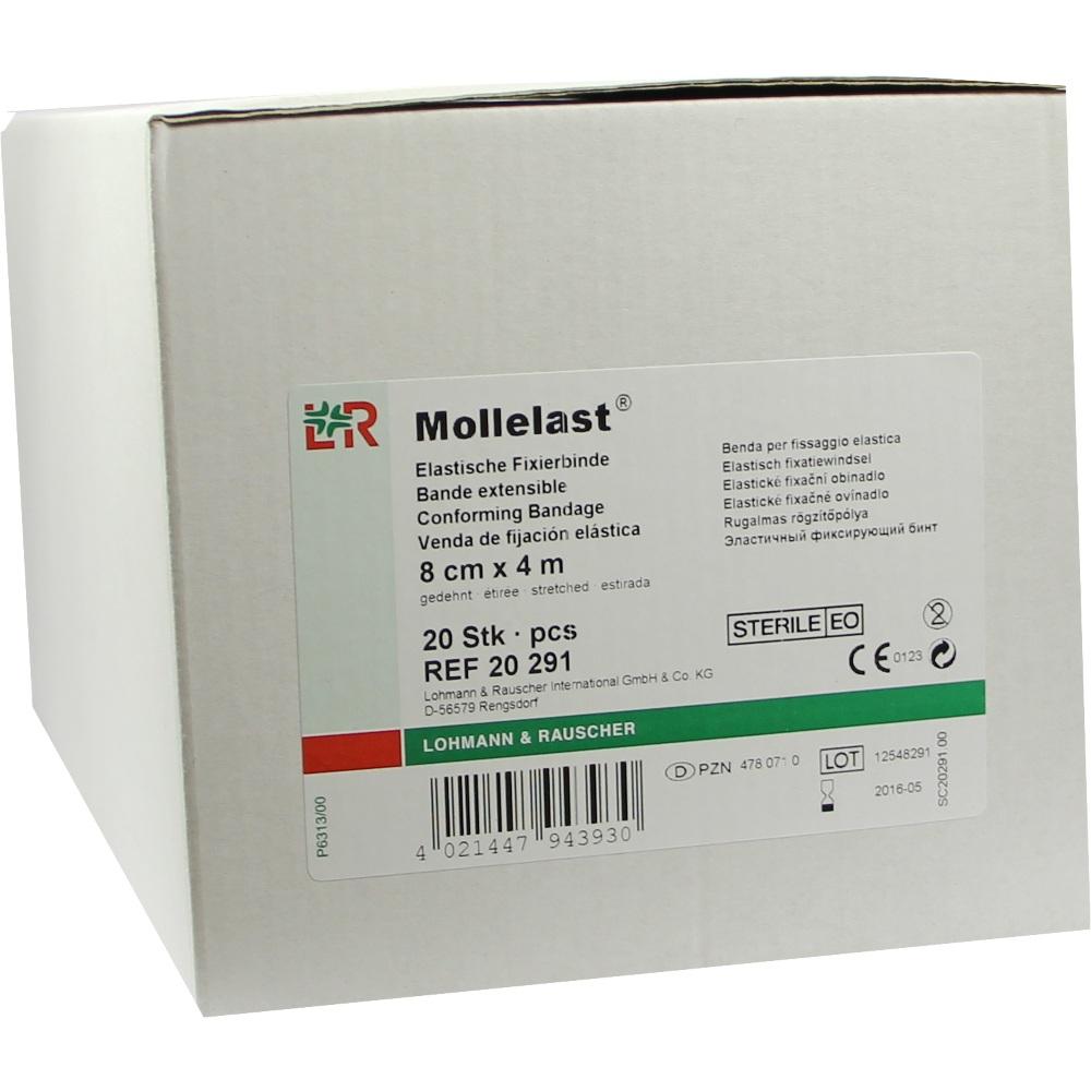 MOLLELAST Binden 8 cmx4 m steril einz.verpackt 20 St Binden