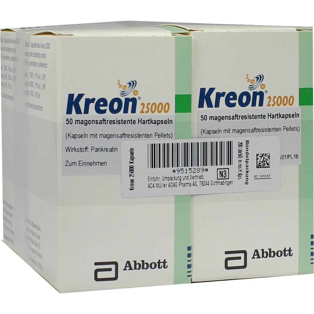 Kreon 25000 200 St Hartkapseln mit magensaftresistent überzogenen Pellets
