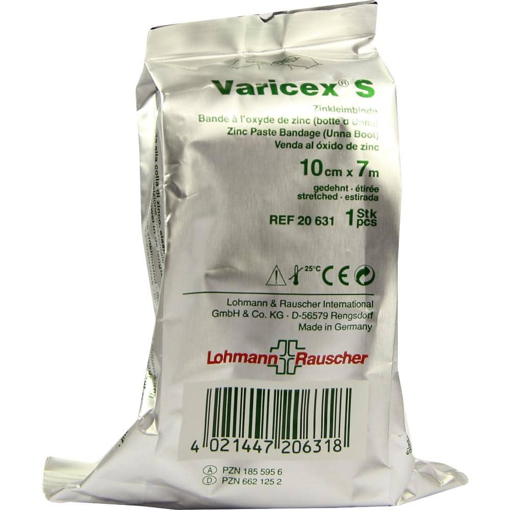 VARICEX S Zinkleimbinde 10 cmx7 m 1 St Binden