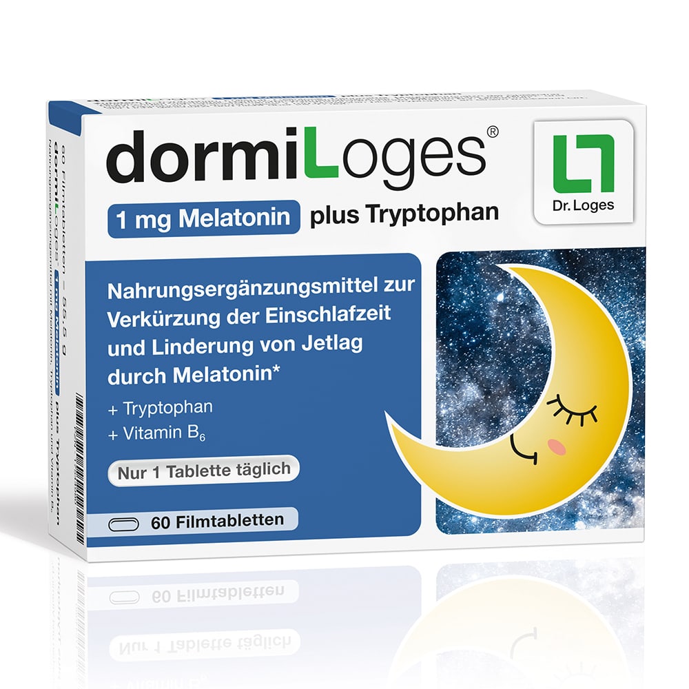 dormiLoges Melatonin plus Tryptophan 60 St Filmtabletten