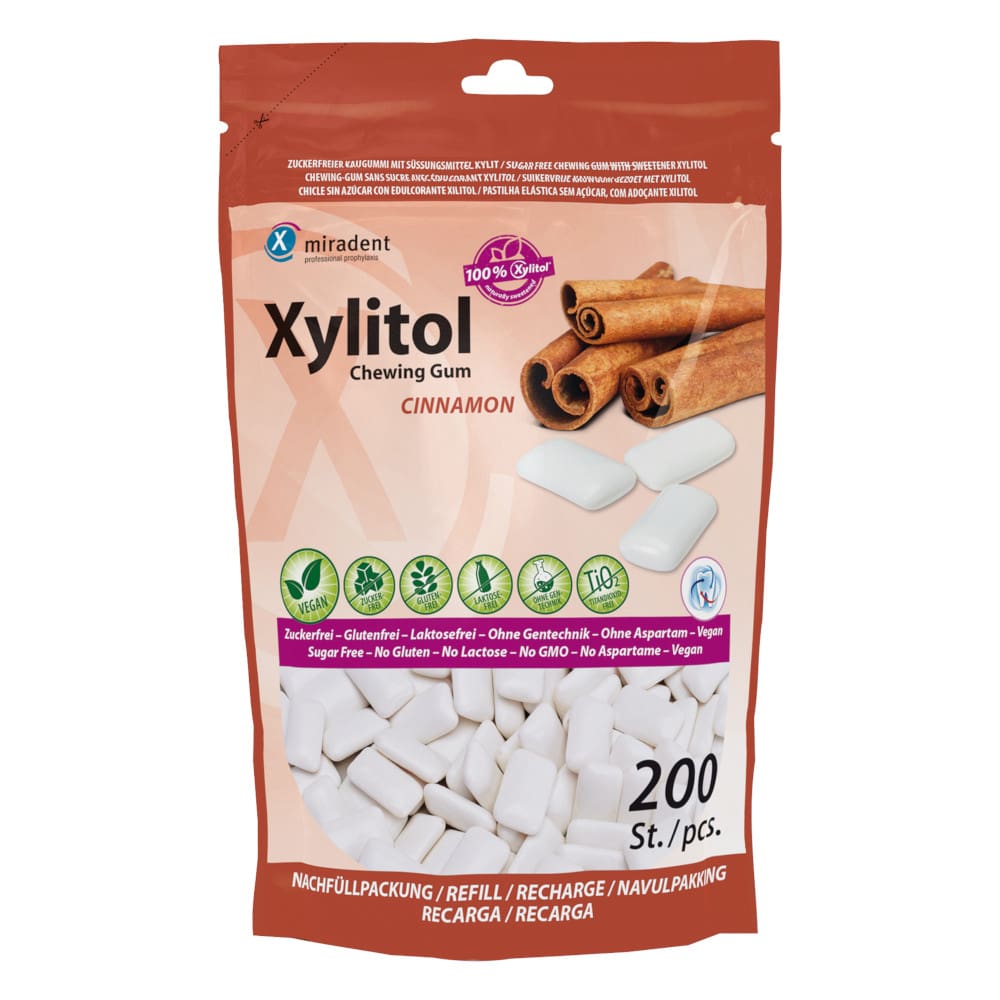 MIRADENT Xylitol Kaugummi ZIMT 200 St Kaugummi