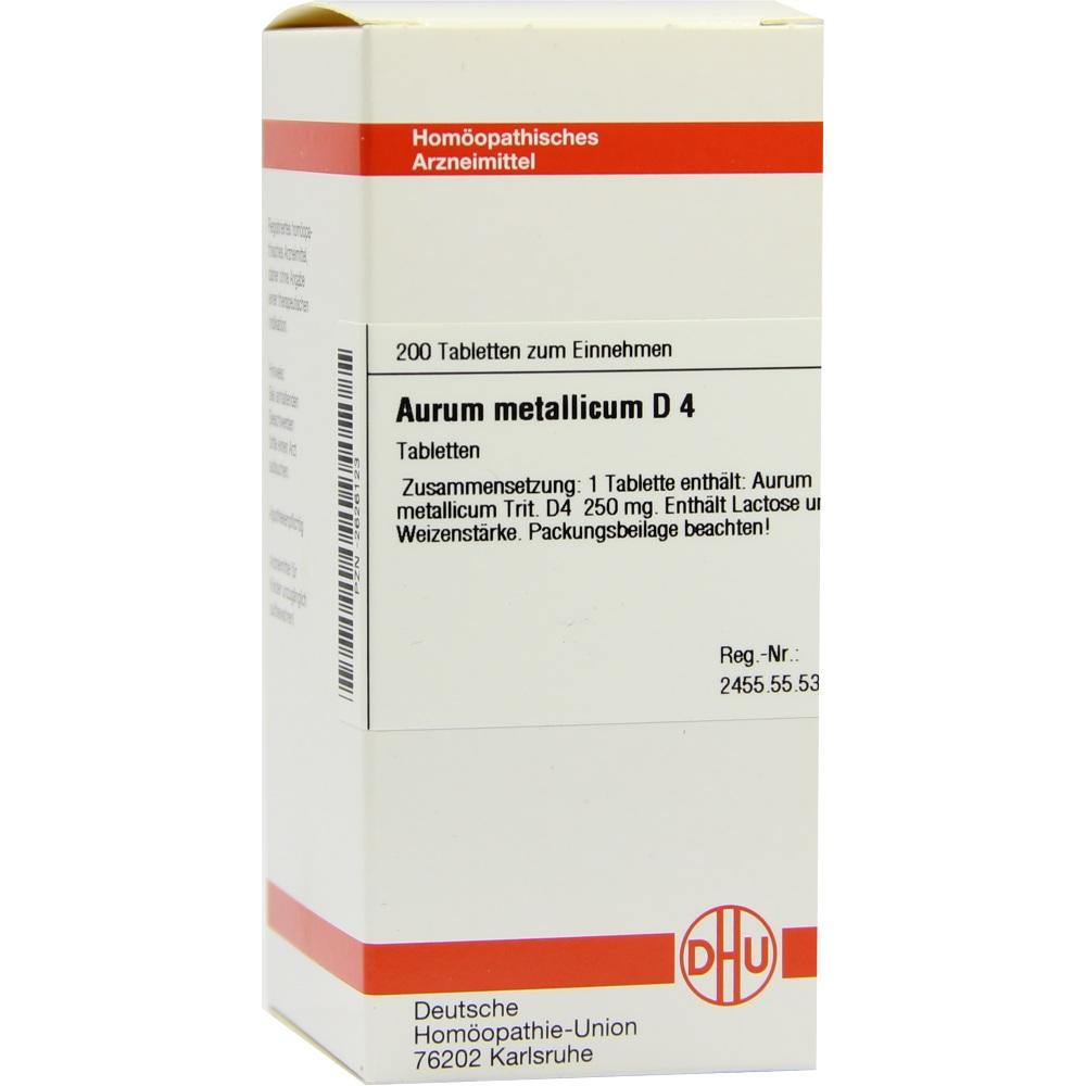 AURUM METALLICUM D 4 Tabletten 200 St Tabletten