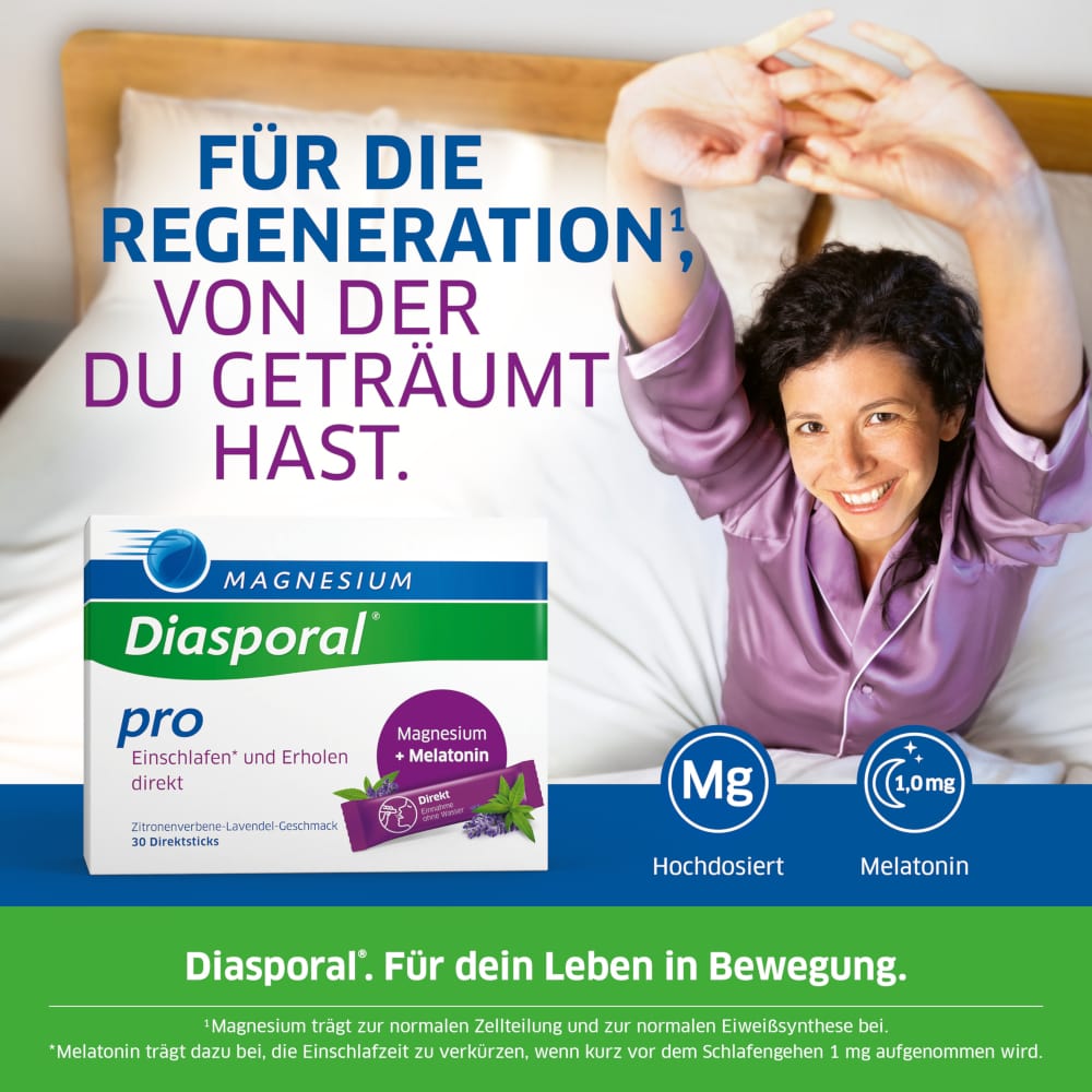 MAGNESIUM Diasporal pro Einschlafen und Erholen direkt 30 St Granulat