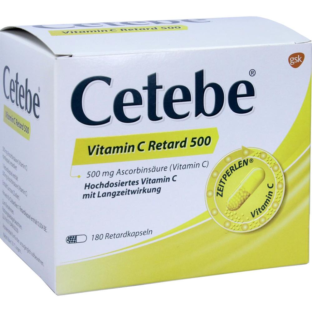 CETEBE Vitamin C 500 mg 180 St Hartkapseln