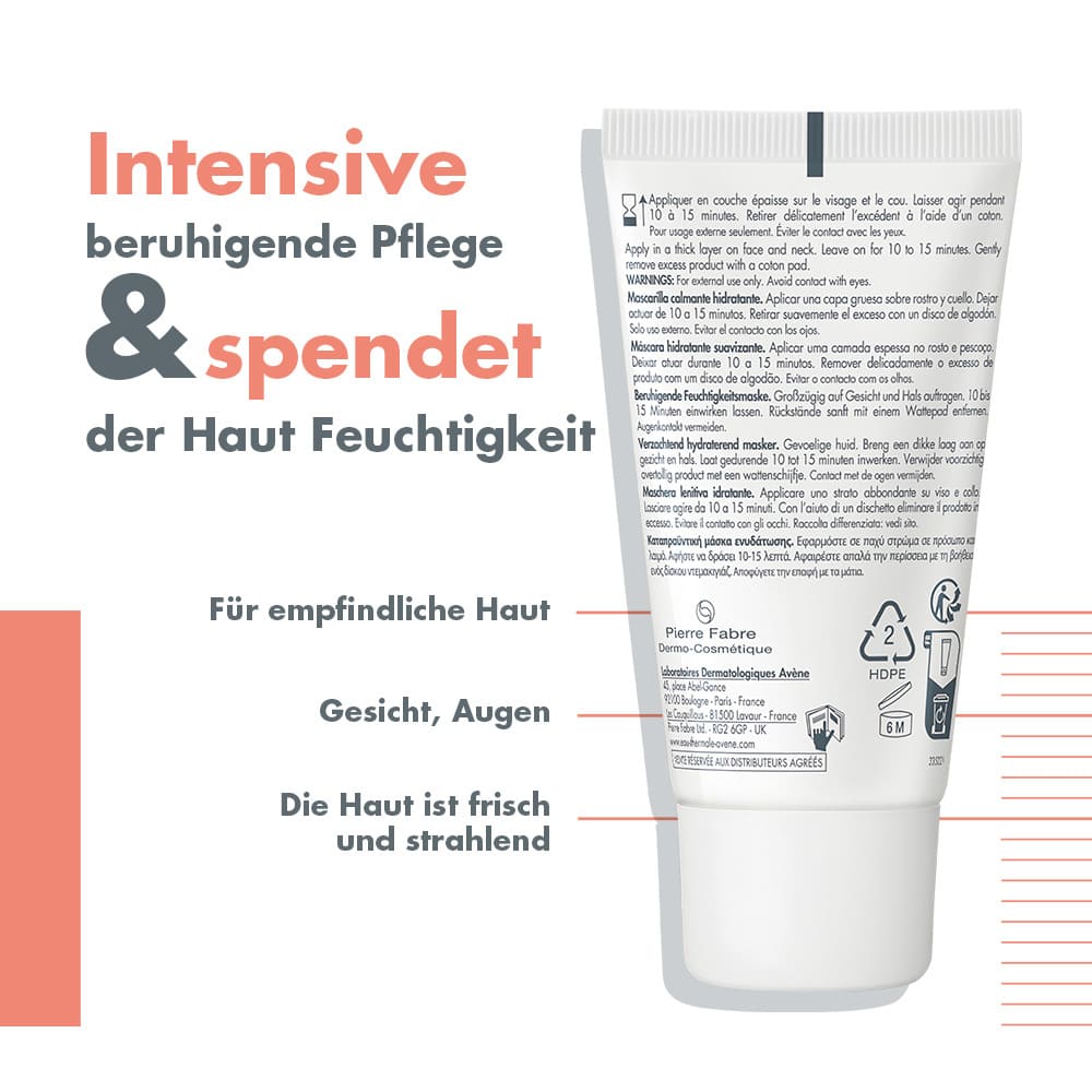 Avène BERUHIGENDE FEUCHTIGKEITSMASKE 50 ml Emulsion