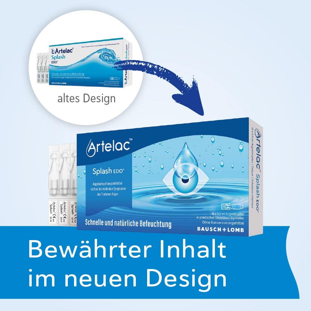 Artelac Splash EDO Augentropfen für trockene Augen 60X0.5 ml Augentropfen